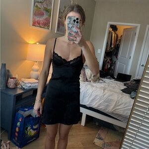 KAT THE LABEL Sienna Slip Dress in Black